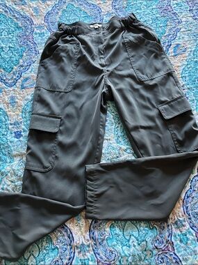 Max Studio Women's Cargo Pants in Dark Gray